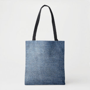 Tote Bag Shabby denim texture for background. Blue jeans