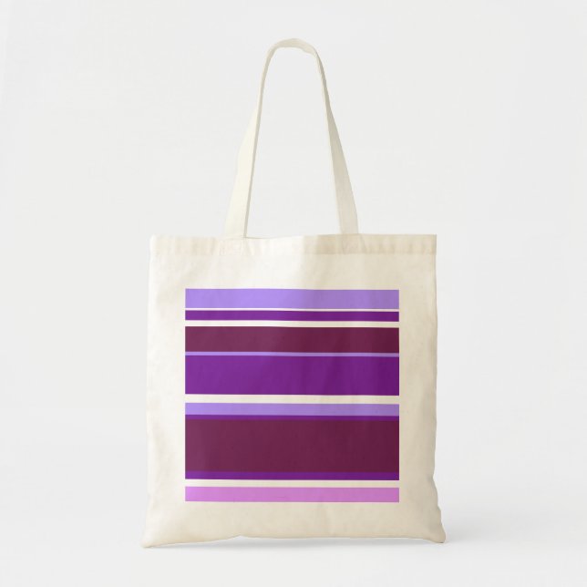 Tote Bag Shades of purple stripes (Devant)