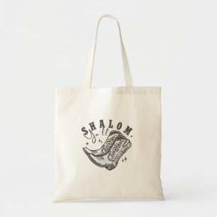 Tote Bag Shalom Y'all Cowboy juif Hanoukka Ouest
