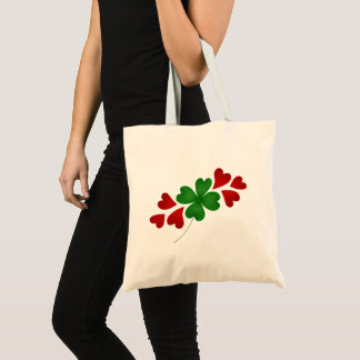 Tote Bag Shamrock avec le coeur jolie design romantique