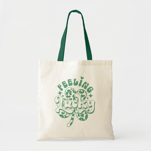 Tote Bag Shamrock chanceux | Fête de la Saint-Patrick (Devant)
