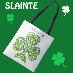 Tote Bag Shamrock du design celtique Saint Patrick's Day Sl