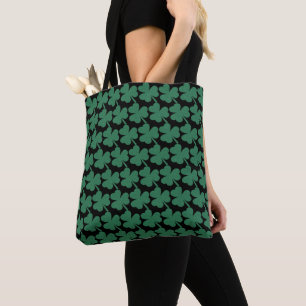 Tote Bag Shamrock irlandais Parties scintillant verte St. P