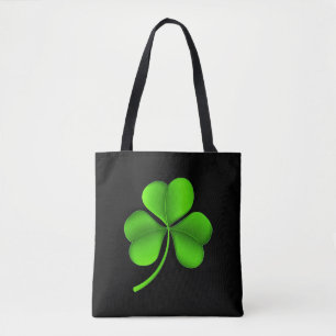 Tote Bag Shamrock vert sur stt noir