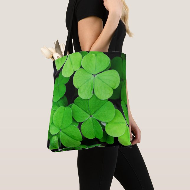 Tote Bag Shamrocks, la chance des Irlandais (De près)