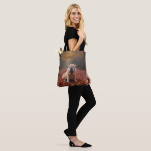 Tote Bag Shar Pei dans l'automne Feuilles automne Inspire