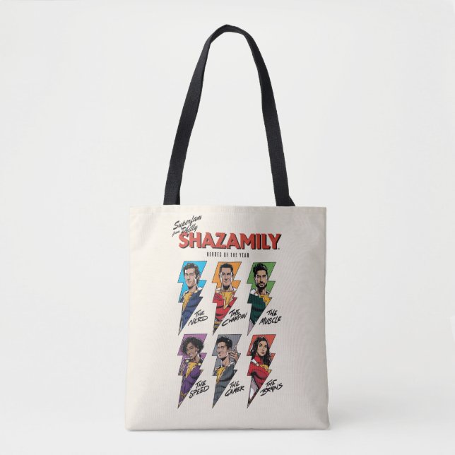 Tote Bag SHAZAM ! Furie des dieux | SHAZAMily Boulons comiq (Devant)