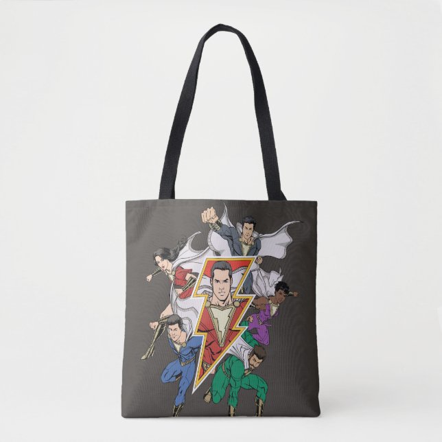 Tote Bag SHAZAM ! | Shazam Family Graphic (Devant)