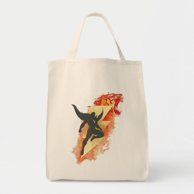 Tote Bag SHAZAM ! | Shazam Tiger & Lightning Graphic (Devant)