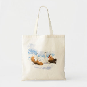 Tote Bag Sheldon le Shetland joue dans la neige