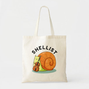 Tote Bag Shellist Funny Snail Cello Pun