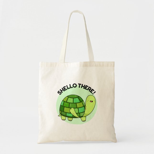 Tote Bag Shello There Funny Tortoise Pun (Devant)