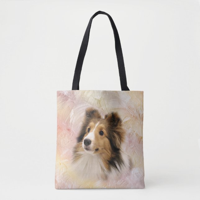 Tote Bag Sheltie font face (Devant)