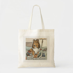Tote Bag Sheltie & livres
