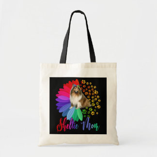 Tote Bag Sheltie Maman A Half Sunflower Sheltie Amoureux de
