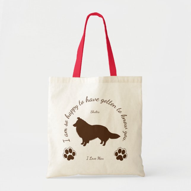 Tote Bag Sheltie Original bag pour vous et ー votre chien di (Devant)