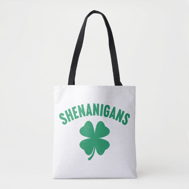Tote Bag Shenanigans Shamrock Saint-Patrick Rétro  (Devant)