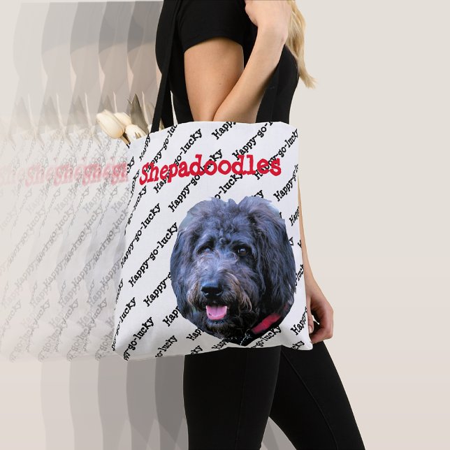Tote Bag Shepadoodles Amour inconditionnel Happy-go-chance (Créateur téléchargé)