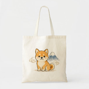 Tote Bag Shiba Inu Fuji Pinceau Japonais Chien