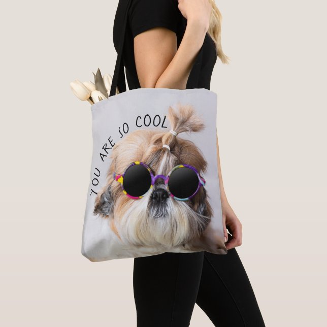 Tote Bag Shih Tzu Vous êtes si Cool mignon fun Lunettes de  (De près)