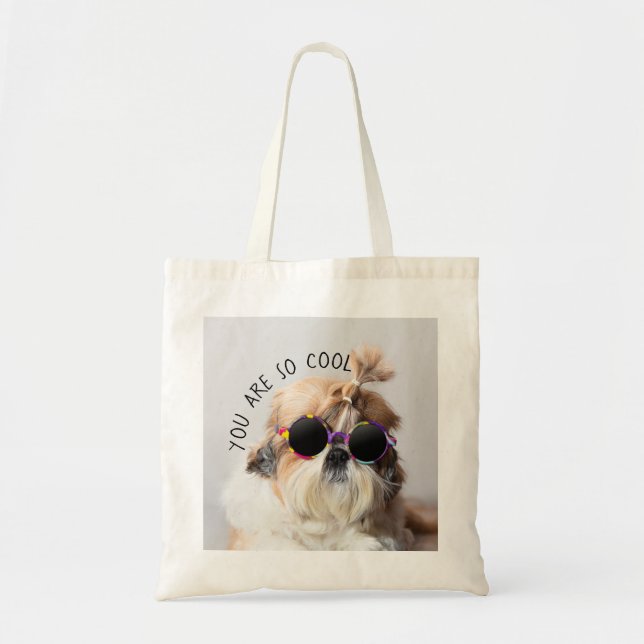 Tote Bag Shih Tzu Vous êtes si Cool mignon fun Lunettes de  (Devant)