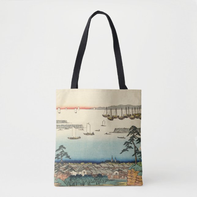 Tote Bag Shinagawa, Japon : Impression de bloc de bois Vint (Devant)