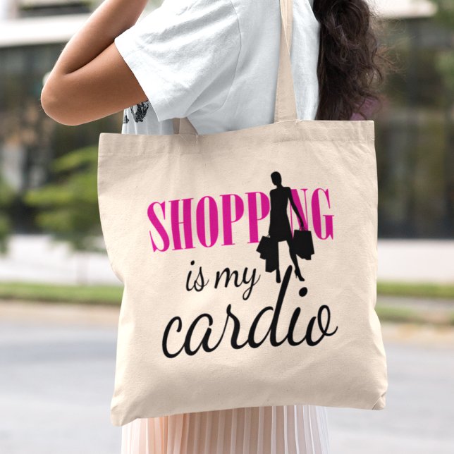 Tote Bag Shopping Est Mon Cardio Graphic Print (v1) (Créateur téléchargé)