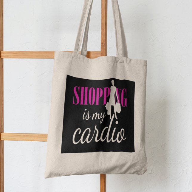 Tote Bag Shopping Est Mon Cardio Graphic Print (v2) (Créateur téléchargé)
