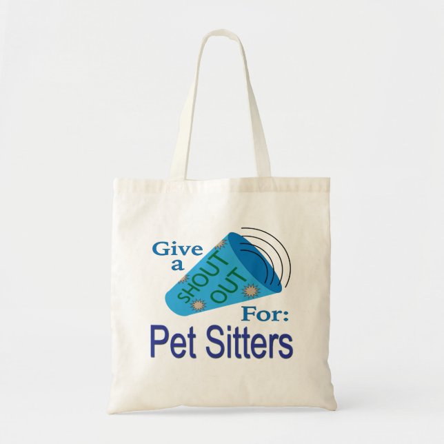 Tote Bag Shout Out for Pet Sitters (Devant)