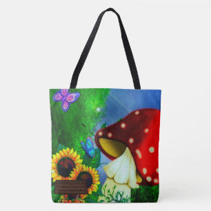Tote Bag Shroom Gully Whimsical Imaginaire Art