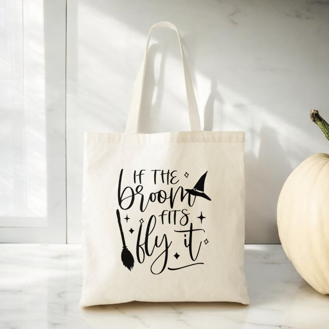 Tote Bag Si le balai convient alors volez-le drôle Hallowee (Créateur téléchargé)