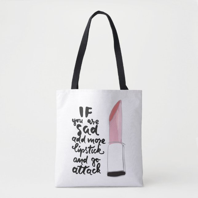 Tote Bag Si vous êtes tristes ajoutez plus de rouge à (Devant)