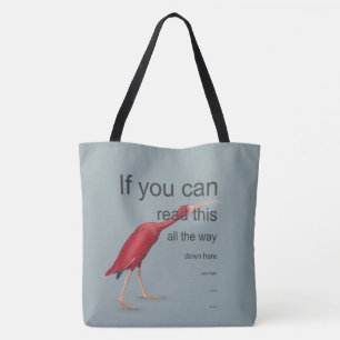 Tote Bag Si Vous Pouvez Lire - Oiseau, Art Vintage, Texte D
