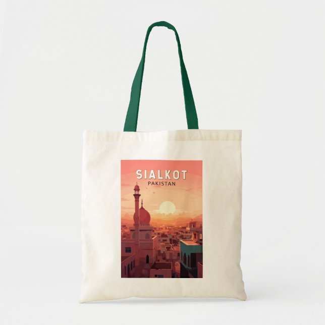 Tote Bag Sialkot Pakistan Travel Art Vintage (Devant)