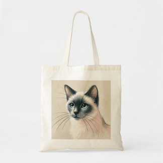 Tote Bag Siamese Cat Art - Joli animal de compagnie