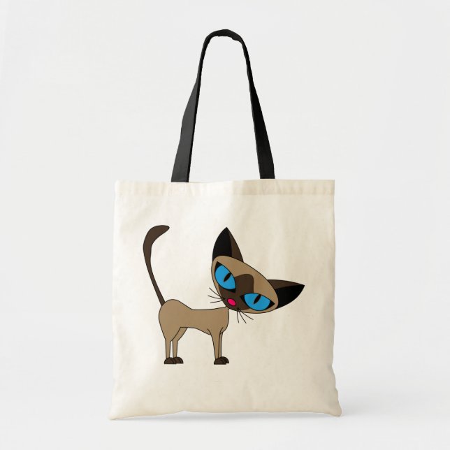 Tote Bag Siamois si vous svp - chat siamois de bande (Devant)