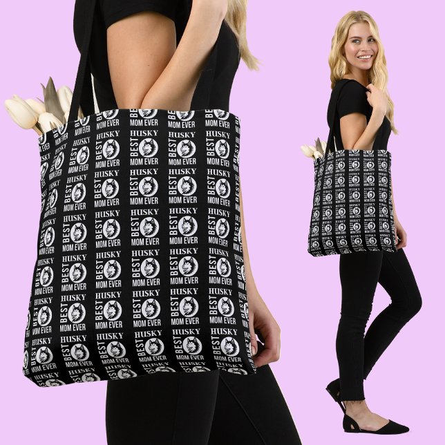 Tote Bag Siberian Husky Maman, Chien Maman, Cadeau Amoureux (Créateur téléchargé)