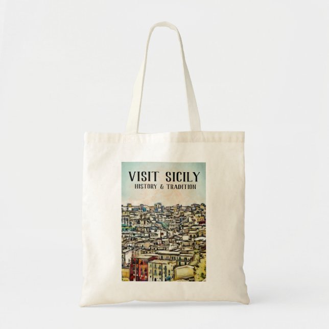Tote Bag Sicile - HISTOIRE & TRADITION (Devant)
