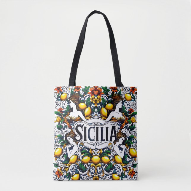 Tote Bag Sicile Sicile Sicile Fourre-tout (Devant)
