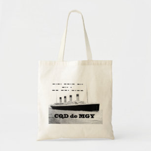 Tote Bag Signal de détresse sans fil Titanic CQD de MGY