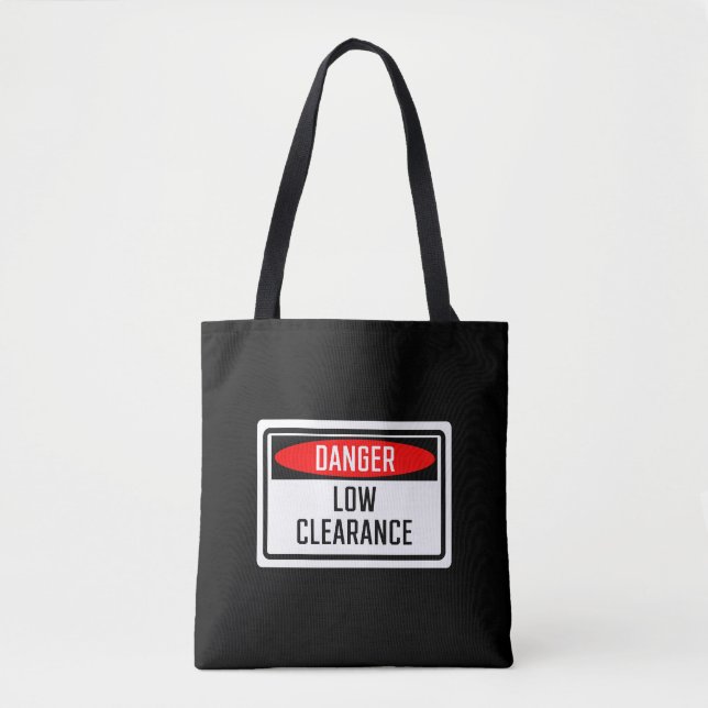 Tote Bag Signal de faible dégagement de danger (Devant)