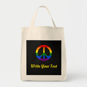 Tote Bag Signal de paix LGBT