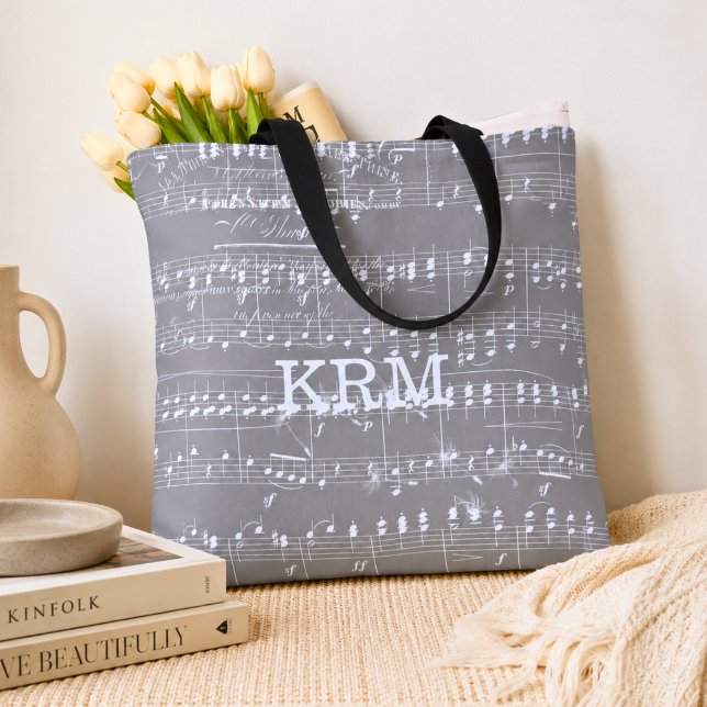 Tote Bag Signature de partitions vintage (Créateur téléchargé)