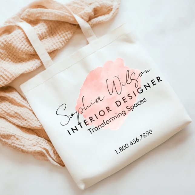 Tote Bag Signature Elégante Professionnelle Aquarelle (Créateur téléchargé)