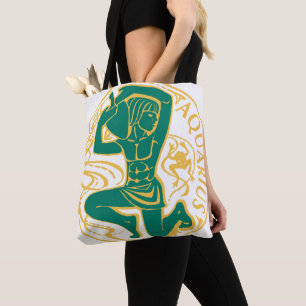 Tote Bag Signe Aquarius du Zodiaque sur un