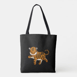 Tote Bag SIGNE D'Astrologie Zodiaque Tigre Cute Chinois Noi
