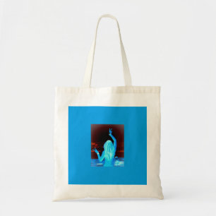 Tote Bag signe de paix hippie bleu