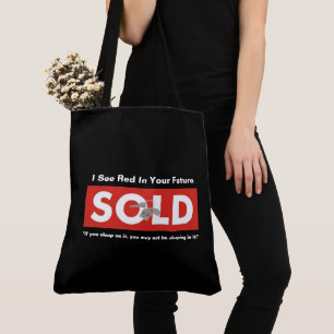 Tote Bag SIGNE DE VENTE IMMOBILIÈRE Rouge Fourre-tout Épice