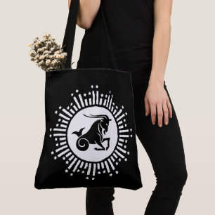 Tote Bag Signe du zodiaque Capricorne Chèvre Dessin de rafa