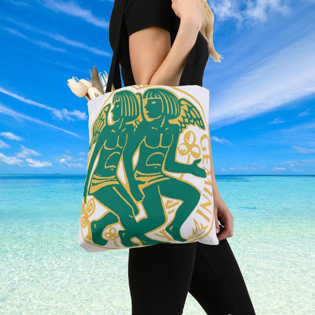 Tote Bag Signe du zodiaque Gémeaux sur un (Star sign Gemini shoulder bag)